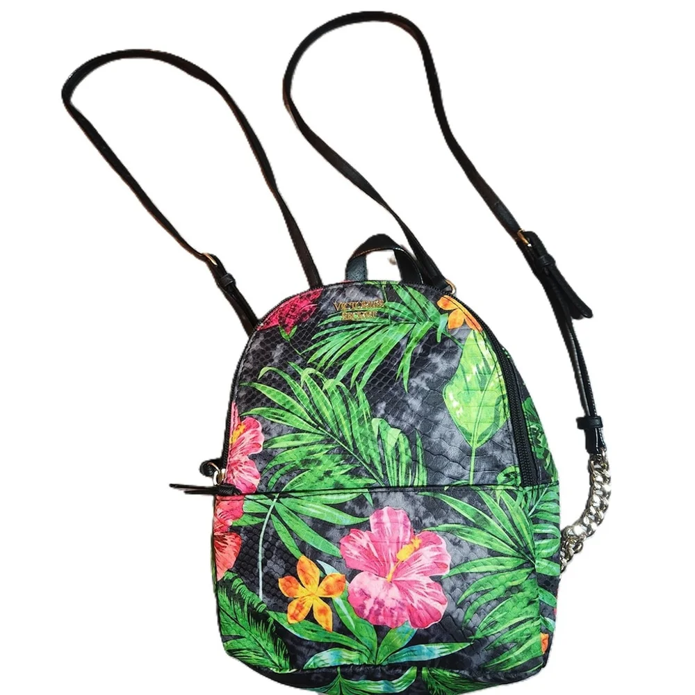 Victoria's Secret Multicolor Tropical Floral Mini Backpack OS